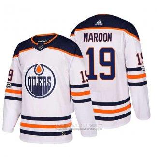 Camiseta Hockey Edmonton Oilers 19 Patrick Maroon 2018 Blanco