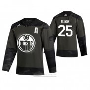 Camiseta Hockey Edmonton Oilers Darnell Nurse 2019 Dia De Los Veteranos Camuflaje