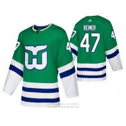 Camiseta Hockey Hartford Whalers James Reimer Autentico Heritage Verde