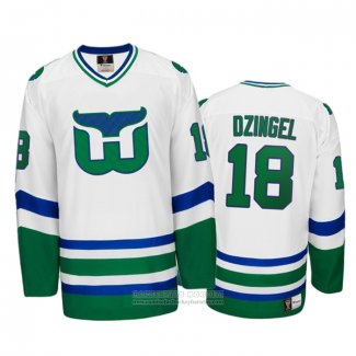 Camiseta Hockey Hartford Whalers Ryan Dzingel Heritage Throwback Blanco