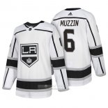 Camiseta Hockey Los Angeles Kings 6 Jake Muzzin Autentico Segunda 2018 Blanco