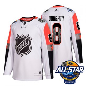 Camiseta Hockey Los Angeles Kings 8 Drew Doughty Blanco 2018 All Star Autentico