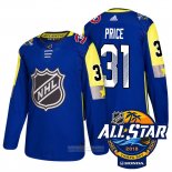 Camiseta Hockey Montreal Canadiens 31 Carey Price Azul 2018 All Star Autentico