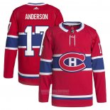 Camiseta Hockey Montreal Canadiens Josh Anderson Primera Primegreen Autentico Pro Rojo