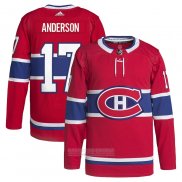 Camiseta Hockey Montreal Canadiens Josh Anderson Primera Primegreen Autentico Pro Rojo