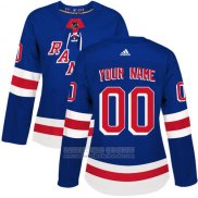 Camiseta Hockey Mujer New York Rangers Primera Personalizada Azul