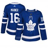 Camiseta Hockey Mujer Toronto Maple Leafs 16 Mitchell Marner Primera Adizero Jugador Azul