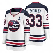 Camiseta Hockey Mujer Winnipeg Jets Dustin Byfuglien Heritage Breakaway Blanco