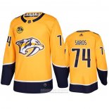 Camiseta Hockey Nashville Predators Juuse Saros Primera Amarillo