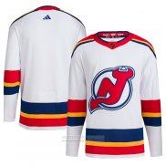 Camiseta Hockey New Jersey Devils Reverse Retro Autentico Blank Blanco