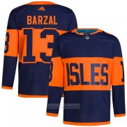 Camiseta Hockey New York Islanders Mathew Barzal 2024 NHL Stadium Series Primegreen Autentico Azul