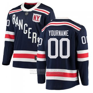 Camiseta Hockey Nino New York Rangers Autentico 2018 Classic Stitched Personalizada Azul