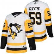 Camiseta Hockey Nino Pittsburgh Penguins 59 Jake Guentzel Blanco 2018 Autentico Segunda