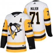 Camiseta Hockey Nino Pittsburgh Penguins 71 Evgeni Malkin Blanco 2018 Autentico Segunda