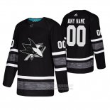 Camiseta Hockey San Jose Sharks Personalizada 2019 All Star Negro2