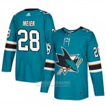 Camiseta Hockey San Jose Sharks Timo Meier Autentico Primera Verde