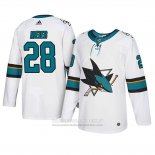 Camiseta Hockey San Jose Sharks Timo Meier Autentico Segunda Blanco