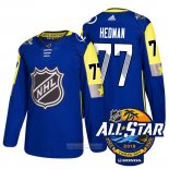 Camiseta Hockey Tampa Bay Lightning 77 Victor Hedman Azul 2018 All Star Autentico