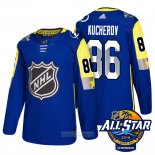 Camiseta Hockey Tampa Bay Lightning 86 Nikita Kucherov Azul 2018 All Star Autentico