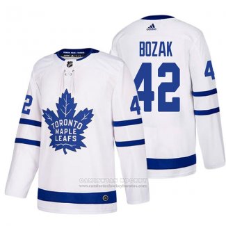 Camiseta Hockey Toronto Maple Leafs 42 Tyler Bozak Segunda 2017-2018 Blanco