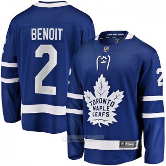 Camiseta Hockey Toronto Maple Leafs Simon Benoit Primera Premier Breakaway Azul