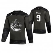 Camiseta Hockey Vancouver Canucks J. T. Mille 2019 Dia De Los Veteranos Camuflaje