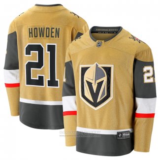 Camiseta Hockey Vegas Golden Knights Brett Howden Primera Premier Breakaway Oro