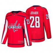 Camiseta Hockey Washington Capitals Jakub Jerabek Primera Autentico Jugador Rojo