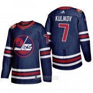 Camiseta Hockey Winnipeg Jets Dmitry Kulikov 2019 Heritage Classic Azul