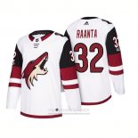 Camiseta Hockey Arizona Coyotes Antti Raanta 32 2018 Season Centennial Patch Team Road Blanco