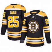 Camiseta Hockey Boston Bruins Brandon Carlo Autentico Primera Negro