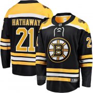 Camiseta Hockey Boston Bruins Garnet Hathaway Primera Breakaway Negro