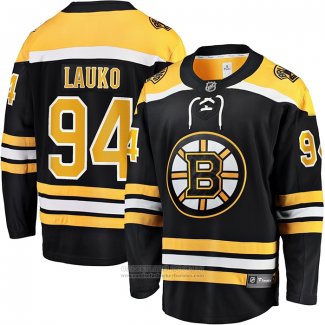 Camiseta Hockey Boston Bruins Jakub Lauko Primera Premier Breakaway Negro