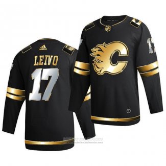 Camiseta Hockey Calgary Flames Milan Lucic Golden Edition Limited Autentico 2020-21 Negro