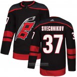 Camiseta Hockey Carolina Hurricanes 37 Svechnikov Autentico Alterno Negro