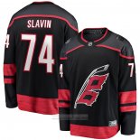 Camiseta Hockey Carolina Hurricanes Jaccob Slavin Primera Breakaway Negro