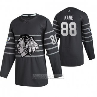 Camiseta Hockey Chicago Blackhawks Patrick Kane Autentico 2020 All Star Gris