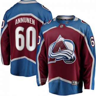 Camiseta Hockey Colorado Avalanche Justus Annunen Primera Premier Breakaway Rojo