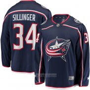 Camiseta Hockey Columbus Blue Jackets Cole Sillinger Primera Breakaway Azul