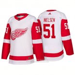 Camiseta Hockey Detroit Red Wings 51 Frans Nielsen New Outfitted 2018 Blanco