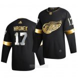 Camiseta Hockey Detroit Red Wings Filip Hronek Golden Edition Limited Autentico 2020-21 Negro