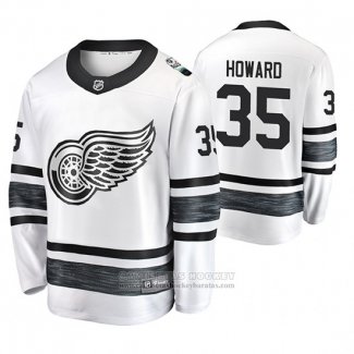 Camiseta Hockey Detroit Red Wings Jimmy Howard 2019 All Star Blanco