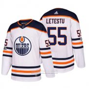 Camiseta Hockey Edmonton Oilers 55 Mark Letestu 2018 Blanco