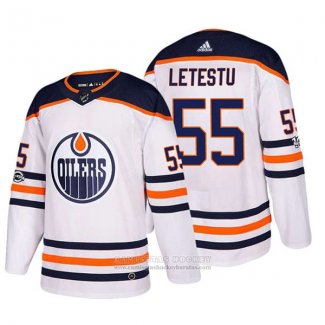 Camiseta Hockey Edmonton Oilers 55 Mark Letestu 2018 Blanco