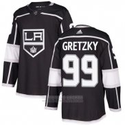 Camiseta Hockey Los Angeles Kings 99 Wayne Gretzky Negro Primera Autentico Stitched