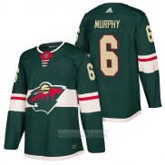 Camiseta Hockey Minnesota Wild 6 Ryan Murphy Autentico Primera 2018 Verde