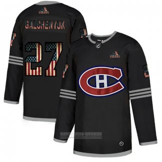 Camiseta Hockey Montreal Canadiens Alex Galchenyuk 2020 USA Flag Negro