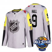 Camiseta Hockey New Jersey Devils 9 Hall Gris 2018 All Star Autentico