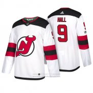 Camiseta Hockey New Jersey Devils 9 Taylor Hall 2018 Blanco