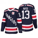 Camiseta Hockey New York Rangers 13 Kevin Hayes Winter Classic Autentico 2018 Azul